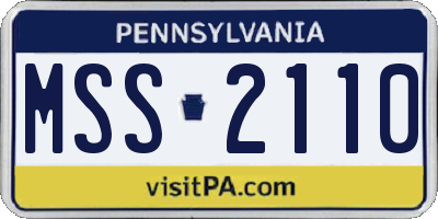 PA license plate MSS2110