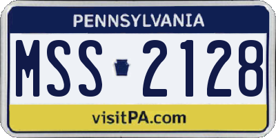 PA license plate MSS2128