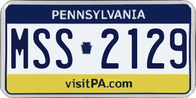PA license plate MSS2129