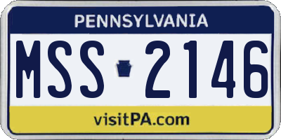 PA license plate MSS2146