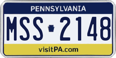 PA license plate MSS2148