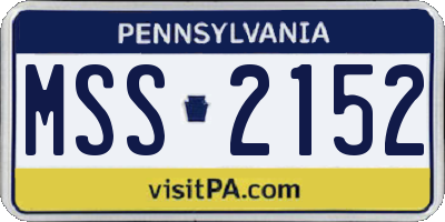 PA license plate MSS2152