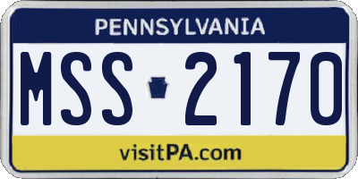 PA license plate MSS2170
