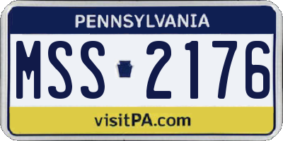 PA license plate MSS2176