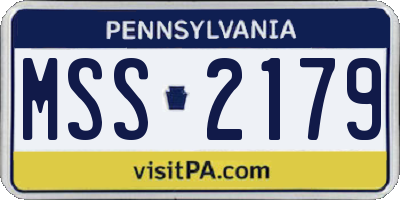 PA license plate MSS2179