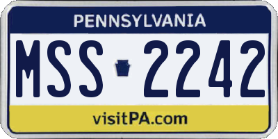 PA license plate MSS2242