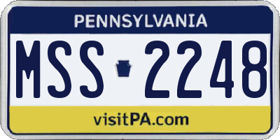 PA license plate MSS2248