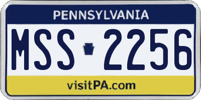 PA license plate MSS2256