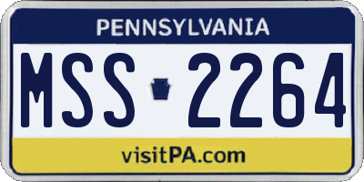 PA license plate MSS2264