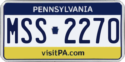 PA license plate MSS2270