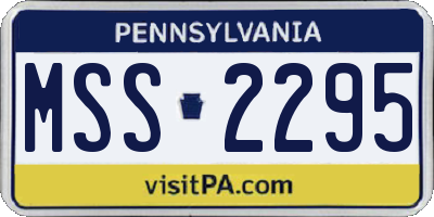 PA license plate MSS2295
