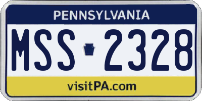 PA license plate MSS2328