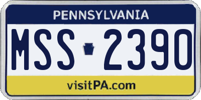 PA license plate MSS2390