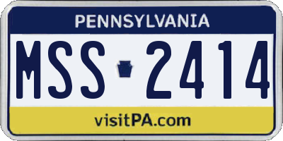 PA license plate MSS2414