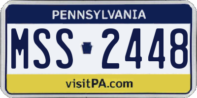 PA license plate MSS2448