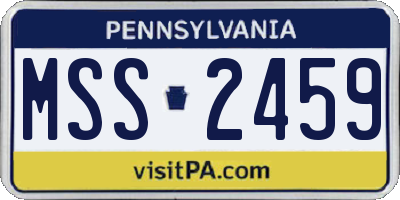 PA license plate MSS2459