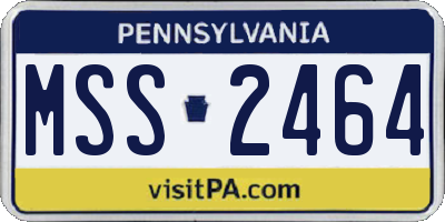 PA license plate MSS2464