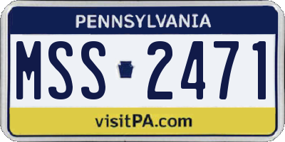 PA license plate MSS2471