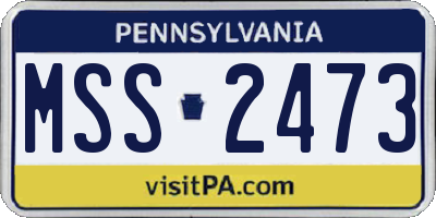PA license plate MSS2473