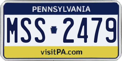 PA license plate MSS2479