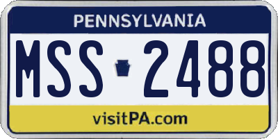PA license plate MSS2488