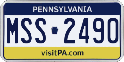 PA license plate MSS2490