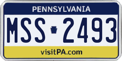 PA license plate MSS2493