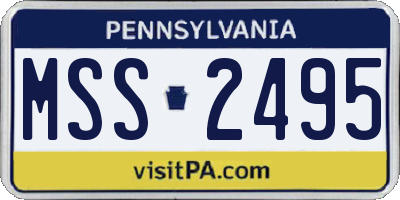 PA license plate MSS2495