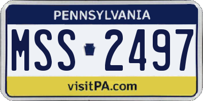 PA license plate MSS2497