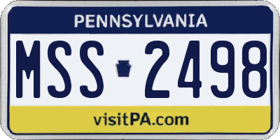 PA license plate MSS2498