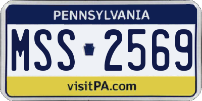 PA license plate MSS2569