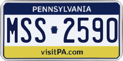 PA license plate MSS2590