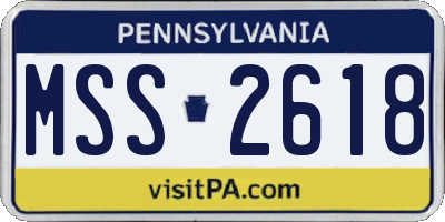 PA license plate MSS2618