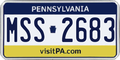 PA license plate MSS2683