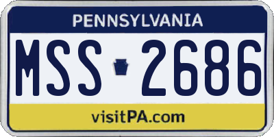 PA license plate MSS2686