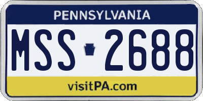 PA license plate MSS2688