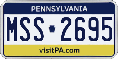 PA license plate MSS2695