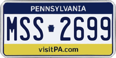 PA license plate MSS2699
