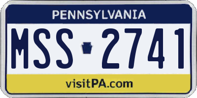PA license plate MSS2741