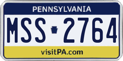 PA license plate MSS2764
