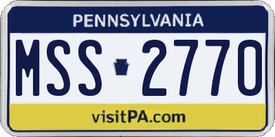 PA license plate MSS2770