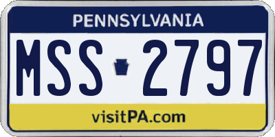 PA license plate MSS2797
