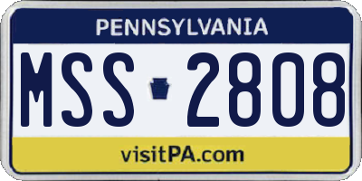 PA license plate MSS2808