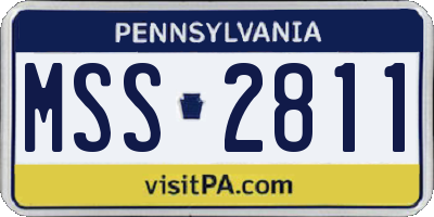PA license plate MSS2811