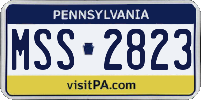 PA license plate MSS2823