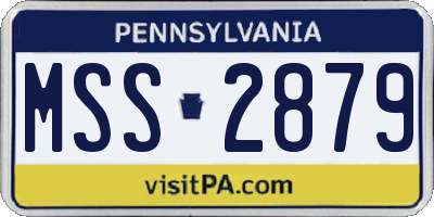 PA license plate MSS2879