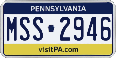 PA license plate MSS2946