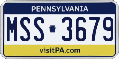 PA license plate MSS3679