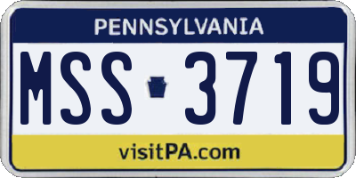 PA license plate MSS3719