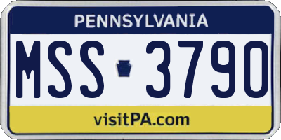 PA license plate MSS3790